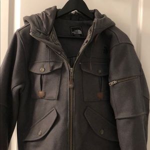 North Face Gray Buckeye Bomber Jacket Size Small